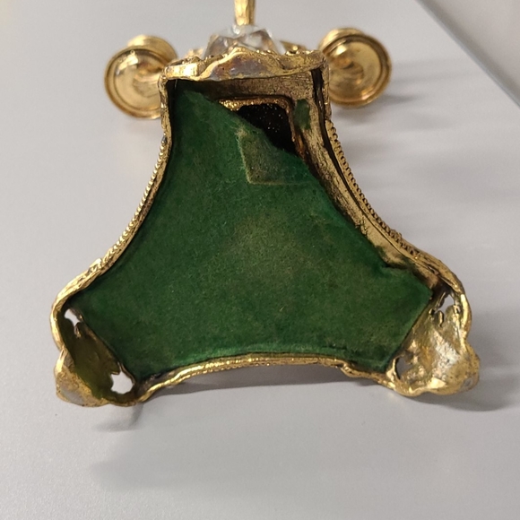 Vintage Brass Swan Base 3 Arm Candelabra 15" - Picture 10 of 12